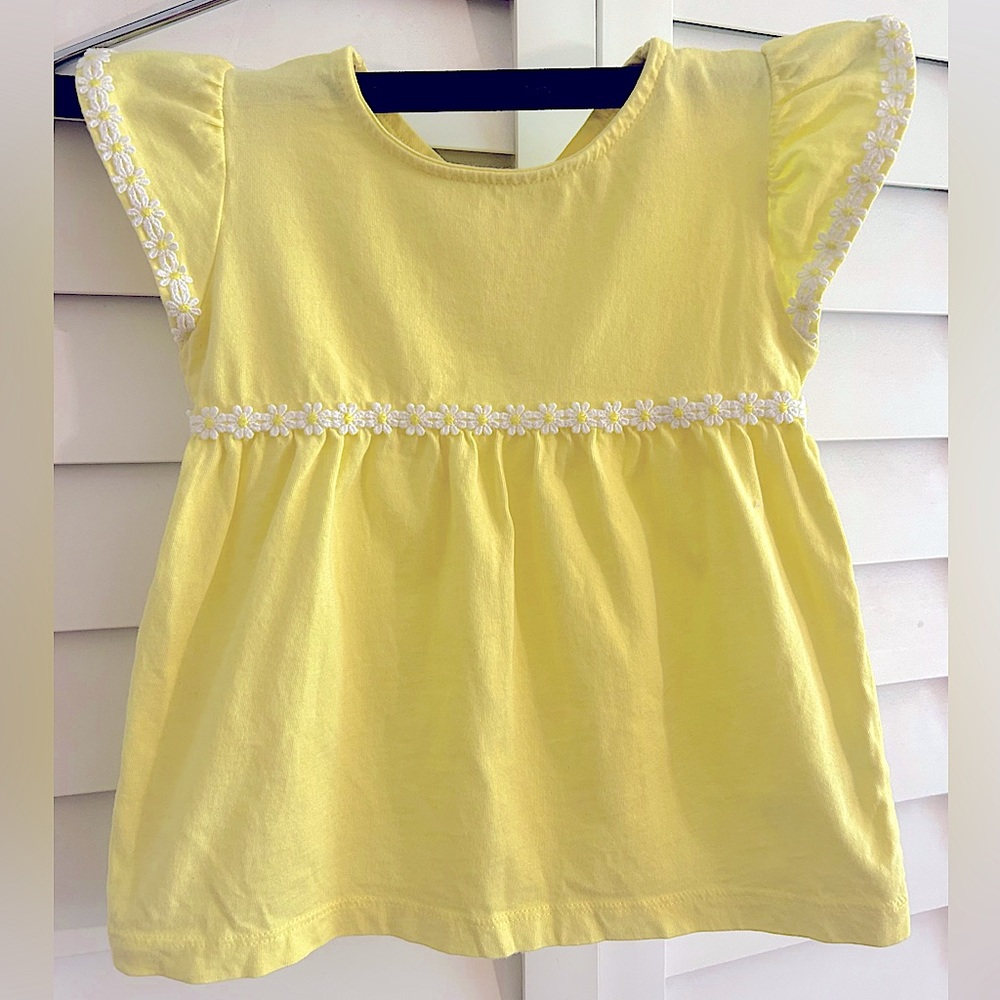 Carters Yellow Daisy Shirt & Denim Shorts Set